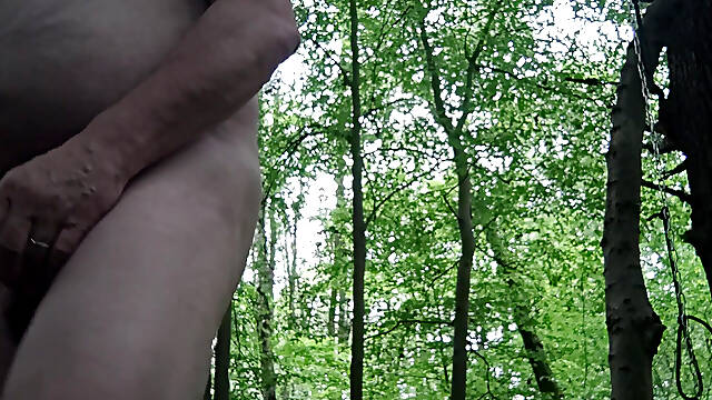 Naked in the forest