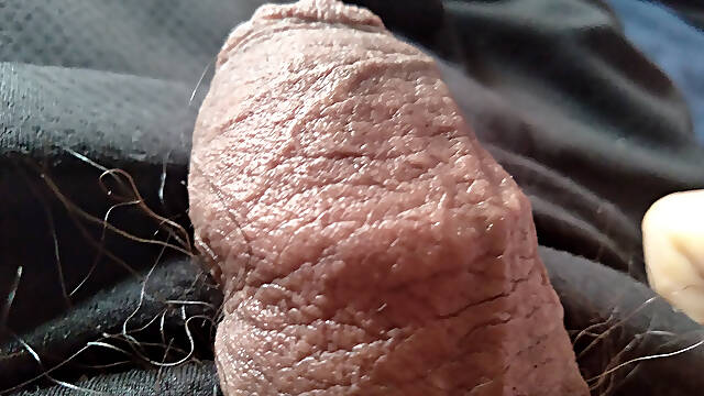 Fat cock routine masturbation