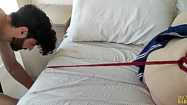 Double amputee shibari and spanking!