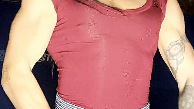 Business Casual Bicep Coworker Jerk Off Instructions