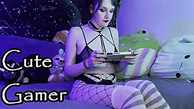 Cute Gamer Takes Monster Cock