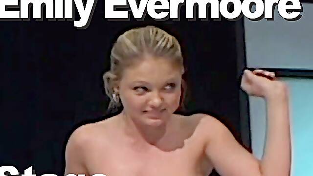 Emily Evermoore strips on stage & pees
