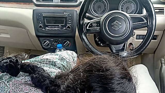 Office Manager Enjoying Hot Romance with Married Colleague Inside Car Part 3