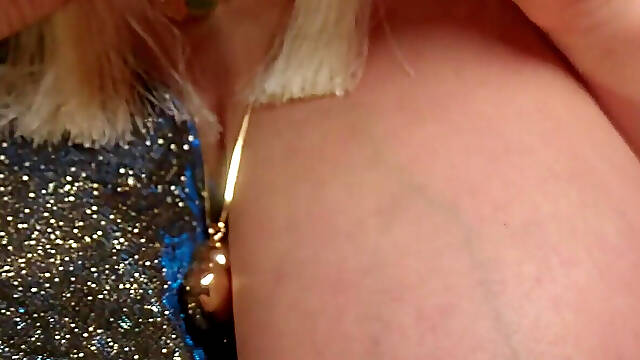 NSFW Asmr Triggers: Big Natural Breasts in Sparkling Dress - Tapping, Rustling, Jewelry Play & Sensual Stroking - Lilykoti