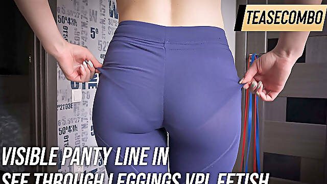 Visible Panty Line in See Through Leggings Vpl Fetish