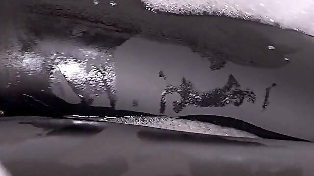 Hot Stepsis Teases Wet Camel Toe in Leather Leggings