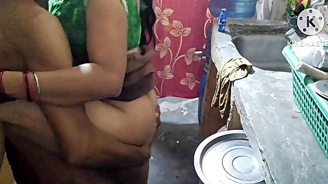 Very Cute Sexy Indian Housewife Kitchen Sex