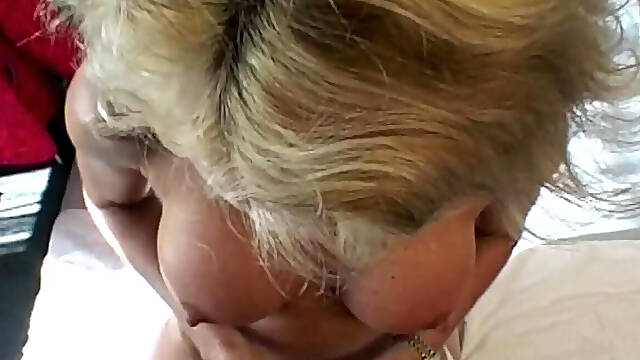 Mature Blonde Deepthroats Throbbing BBC - Hairy Pussy Clenching Orgasm