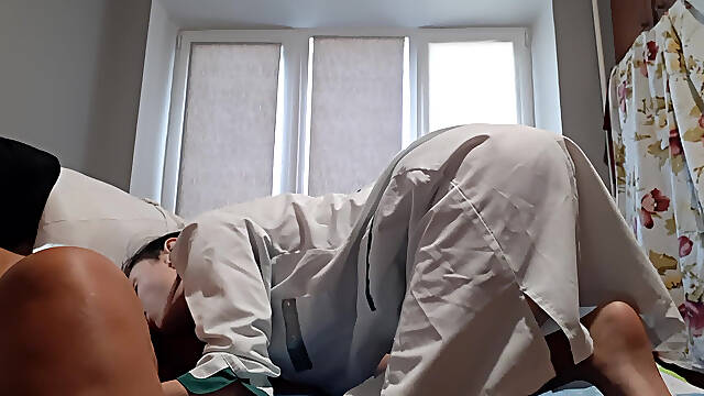 Two Nurses Fuck a Patient (foot Fetish, Cunnilingus, Nipple Licking)