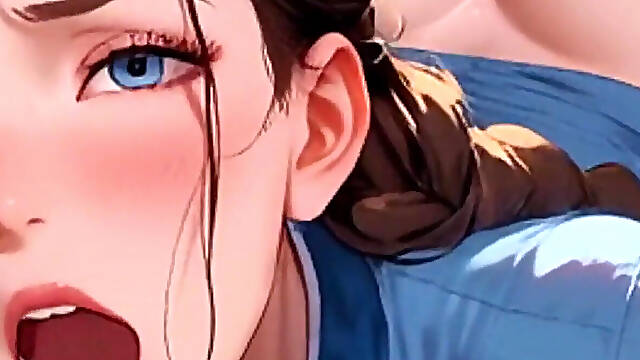 Anime Ai: the Cleaning Girl Sees My Cock and Can't Resist It.