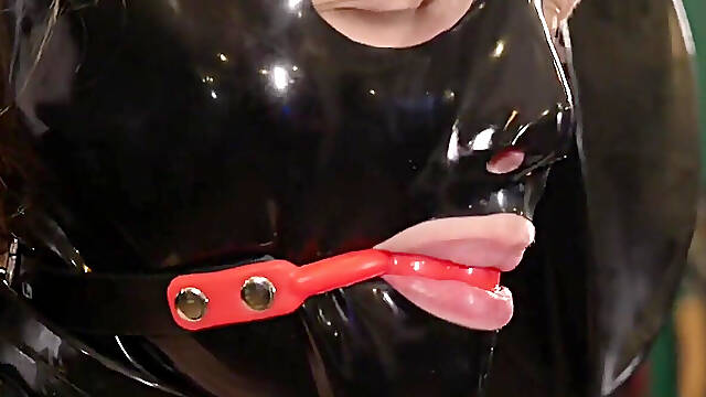 Playing with the Gas-masked Girl on a Slave Chair Part Two