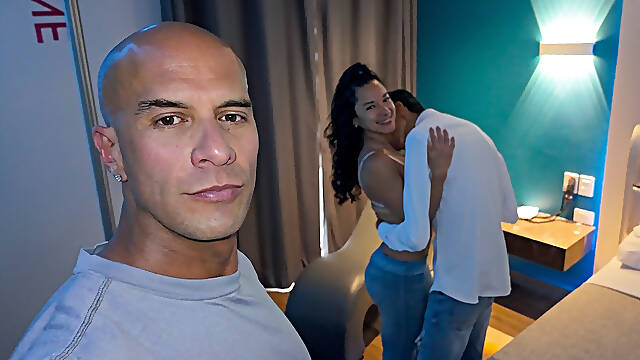 Cuckold Husband Films His Wife Fucking Without Condom with One of Her Friends at Motel