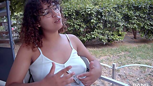 Lily Morena with big tits moans while riding her boyfriend's cock