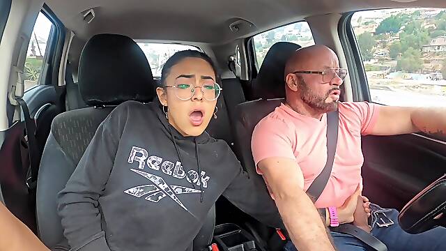 Beautiful shemale Krista Reyes gives a great hand job and gets fucked in the ass.